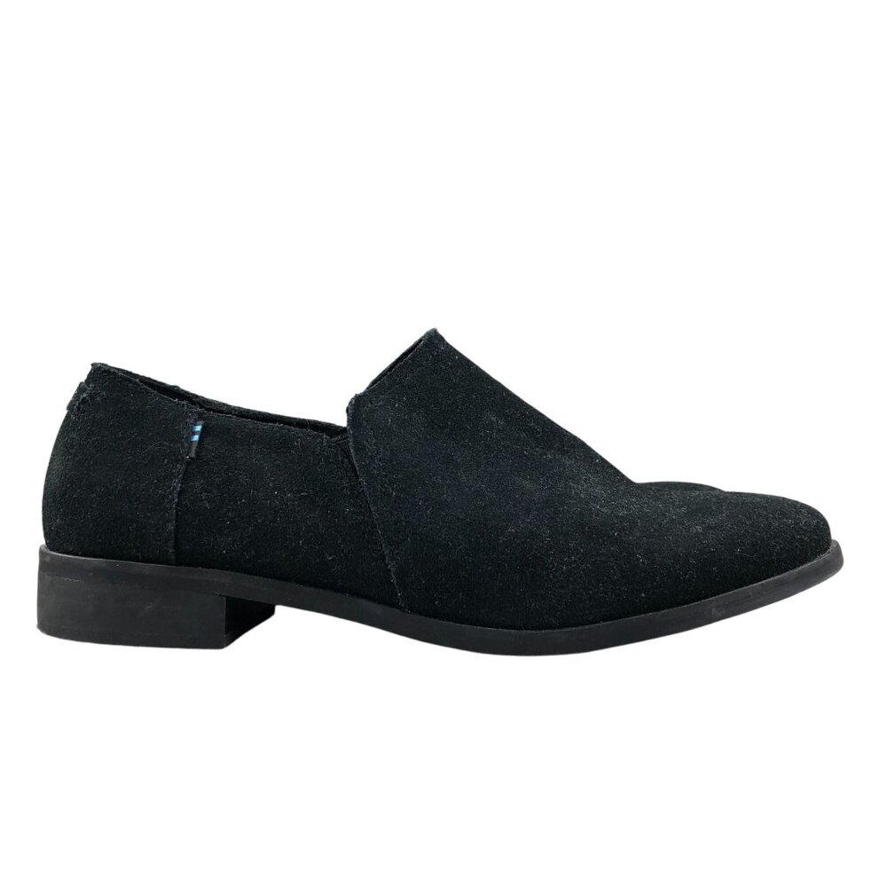 Toms Women's Size 10 Shaye Black Suede Low Top Pull On Ankle Booties Boots